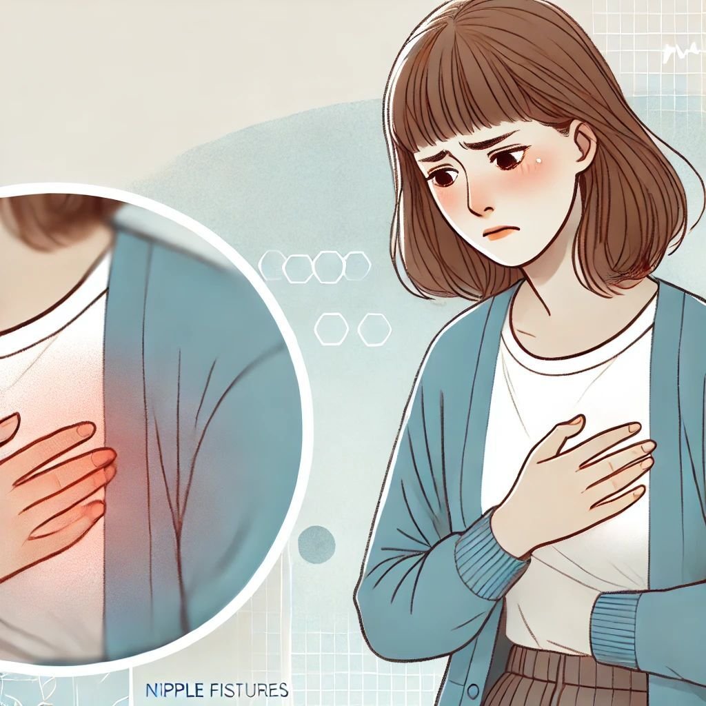 تشقق الحلمات Nipple Fissure 🌼