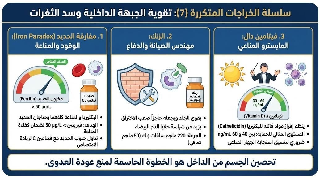 التغذية والمناعة: الحديد والزنك وفيتامين دال
