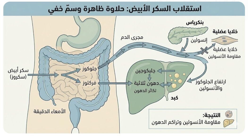 السكر الأبيض حلاوة ظاهرة وسمّ خفي