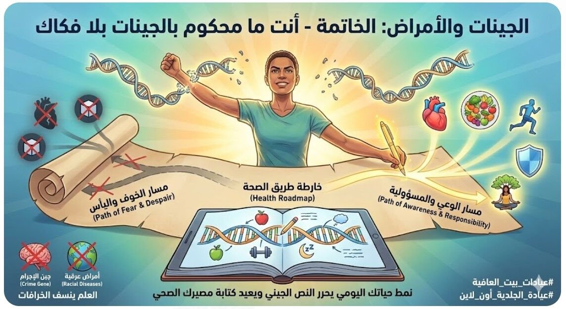 الخاتمة: أنت ما محكوم بالجينات بلا فكاك