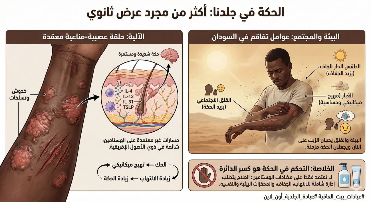 الحكة في جلدنا ما تفصيل ثانوي