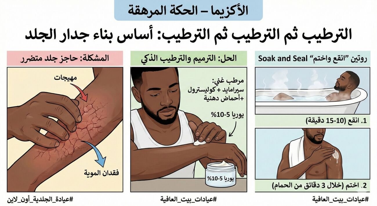الترطيب ثم الترطيب ثم الترطيب