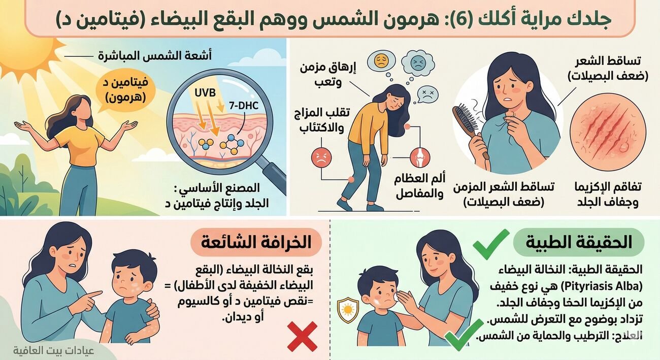 هرمون الشمس ووهم البقع البيضاء (فيتامين د)