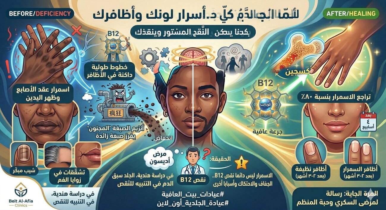 لما الجلد يتكلم.. أسرار لونك وأظافرك