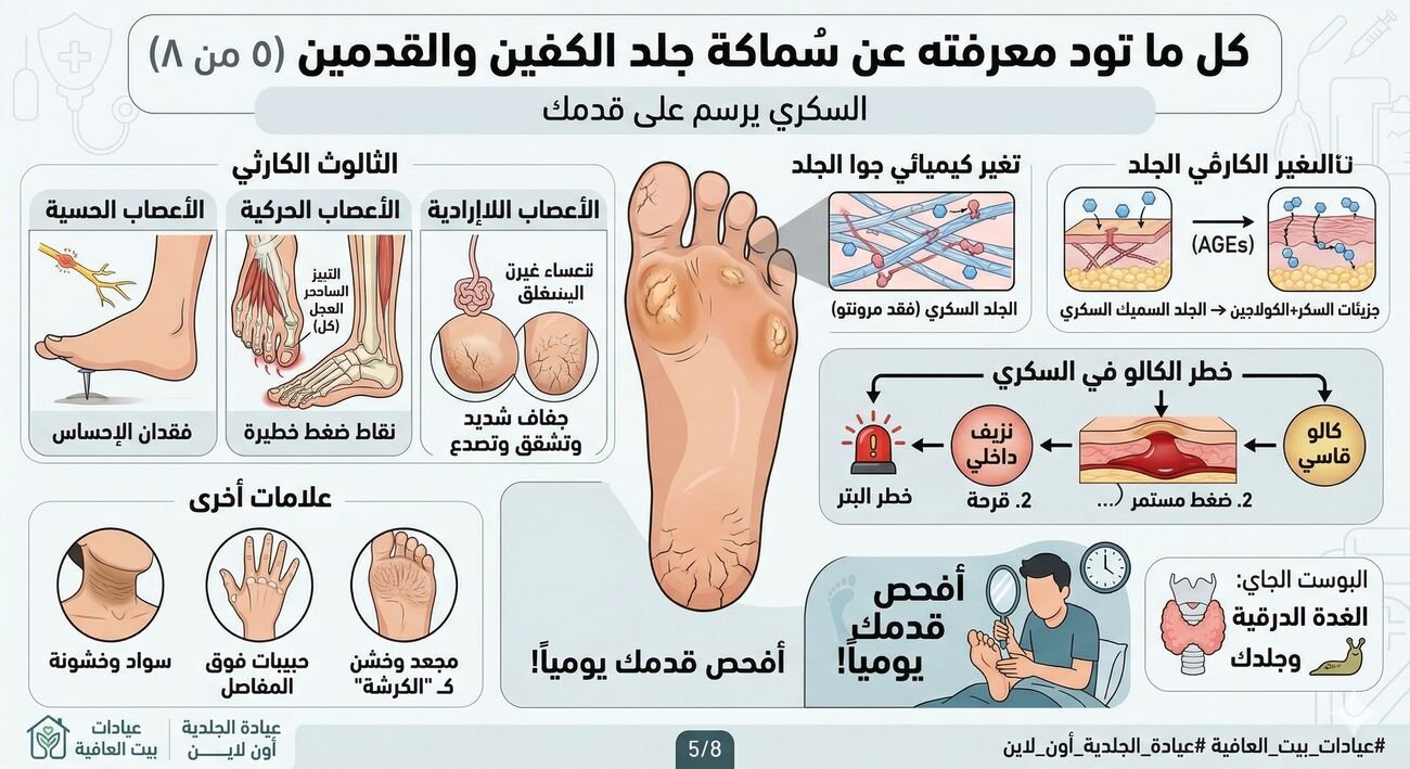 السكري يرسم على قدمك