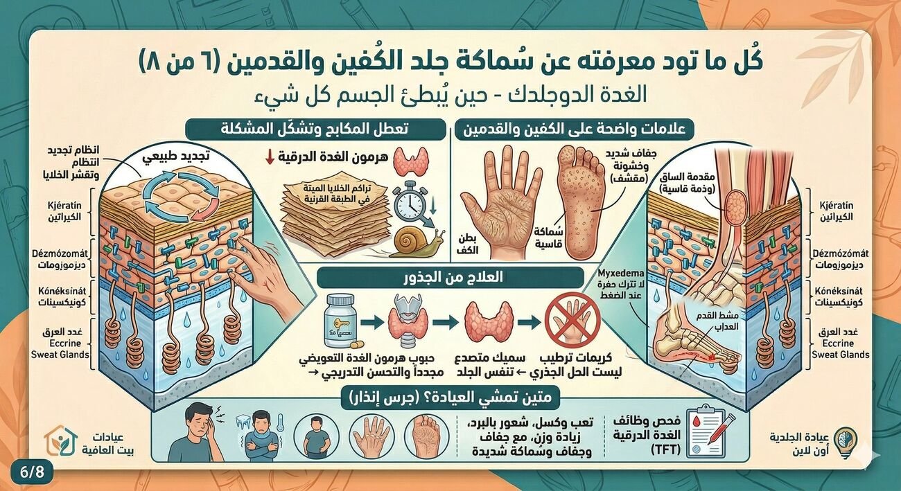 الغدة الدرقية وجلدك - حين يُبطئ الجسم كل شيء