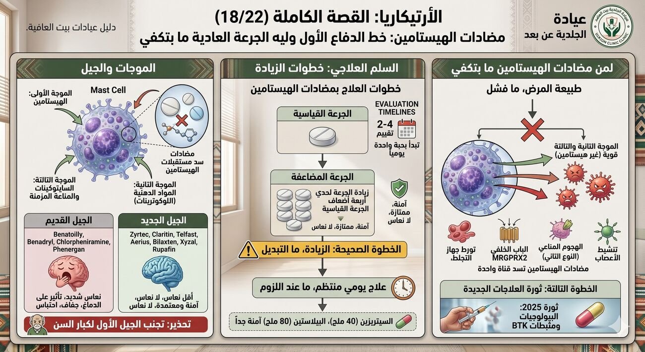 مضادات الهيستامين: خط الدفاع الأول وليه الجرعة العادية ما بتكفي