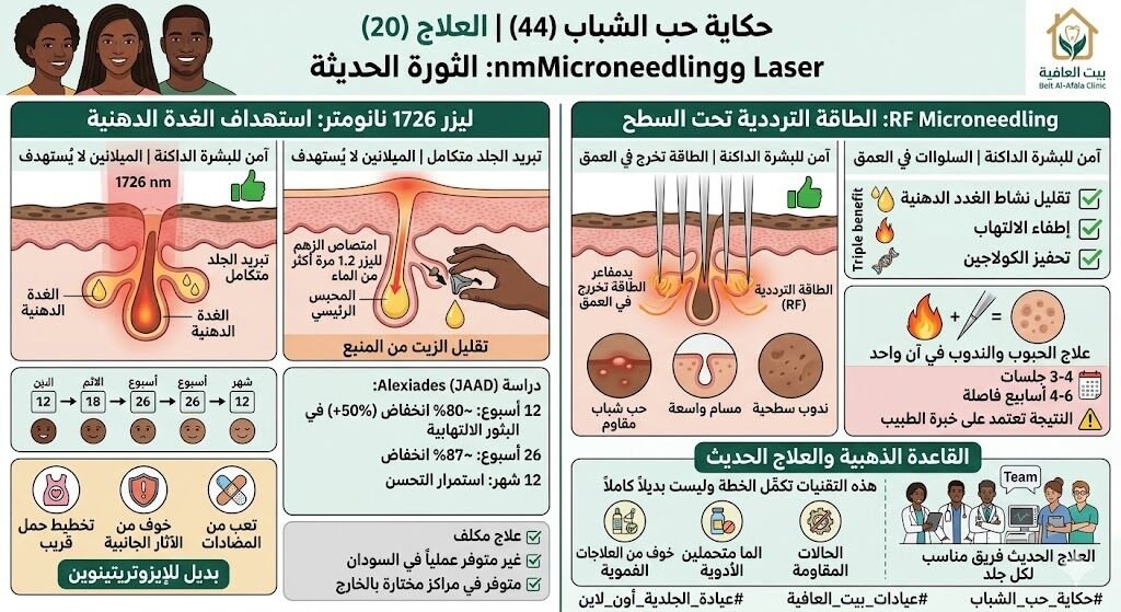 nm Laser والـ RF Microneedling: الثورة الحديثة