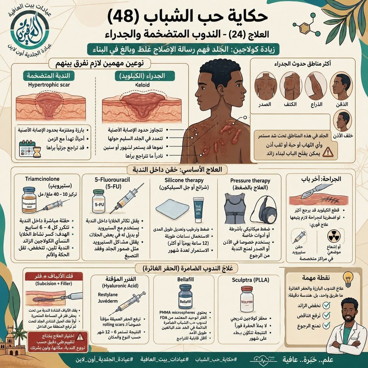 الندوب المتضخمة والجدراء