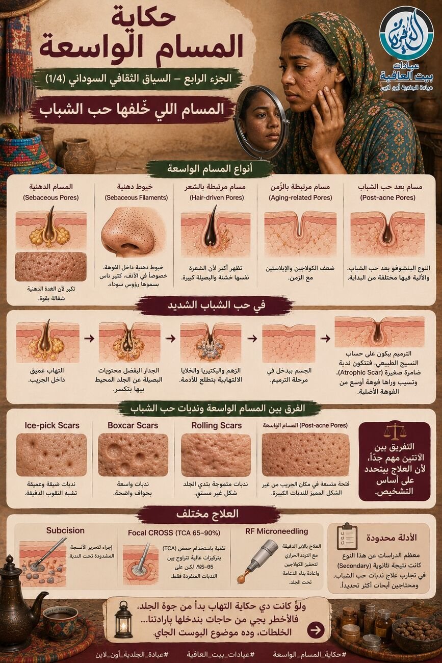 المسام اللي خلّفها حب الشباب