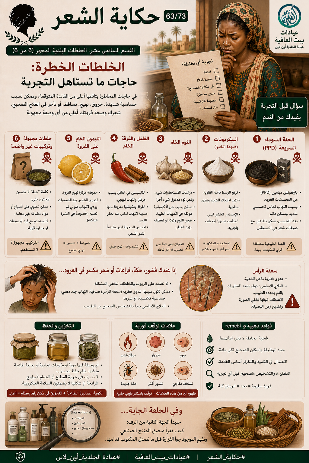 القسم الثاني عشر: الخلطات البلدية تحت المجهر (٦ من ٦) - الخلطات الخطرة: حاجات ما تستاهل التجربة