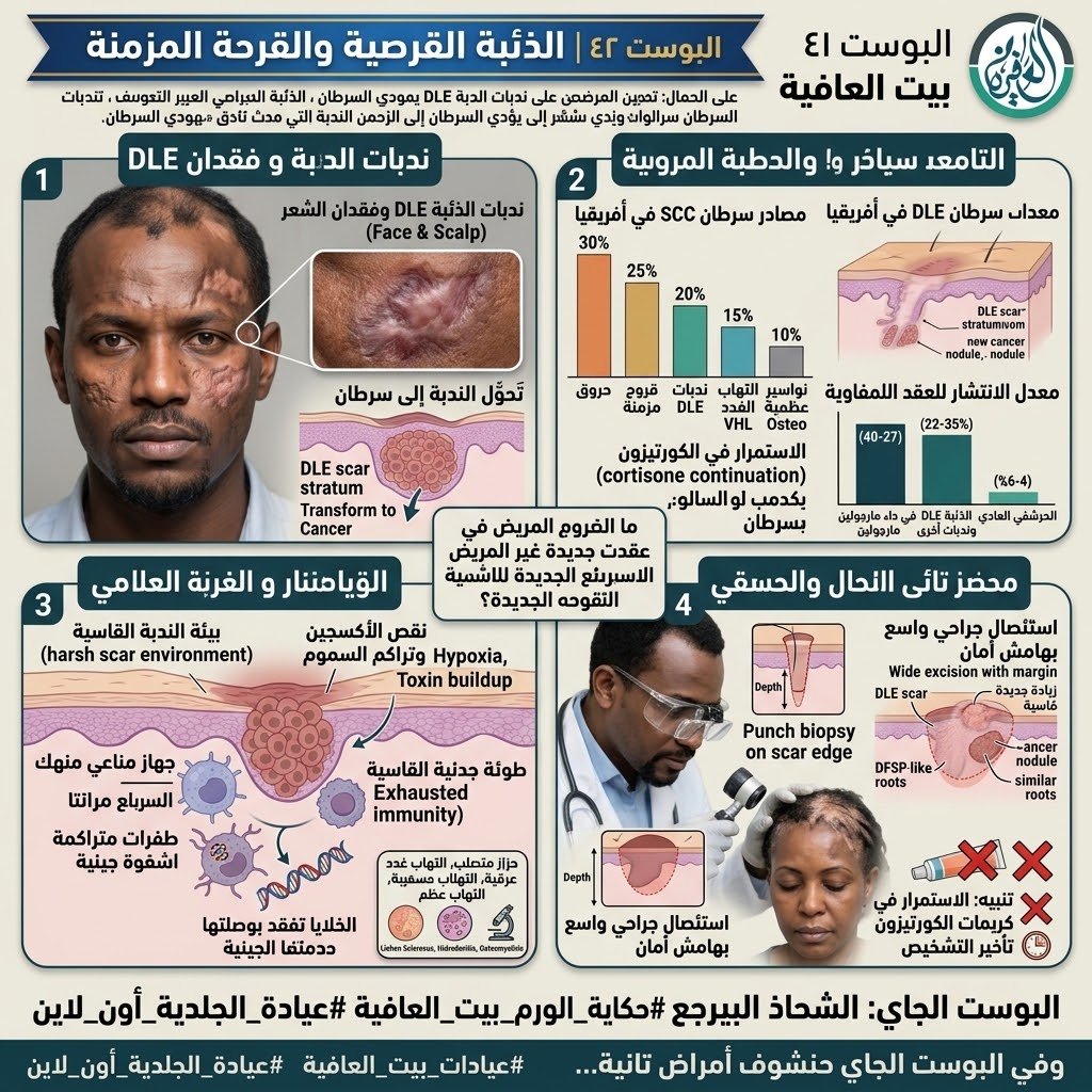الذئبة القرصية والقرحة المزمنة
