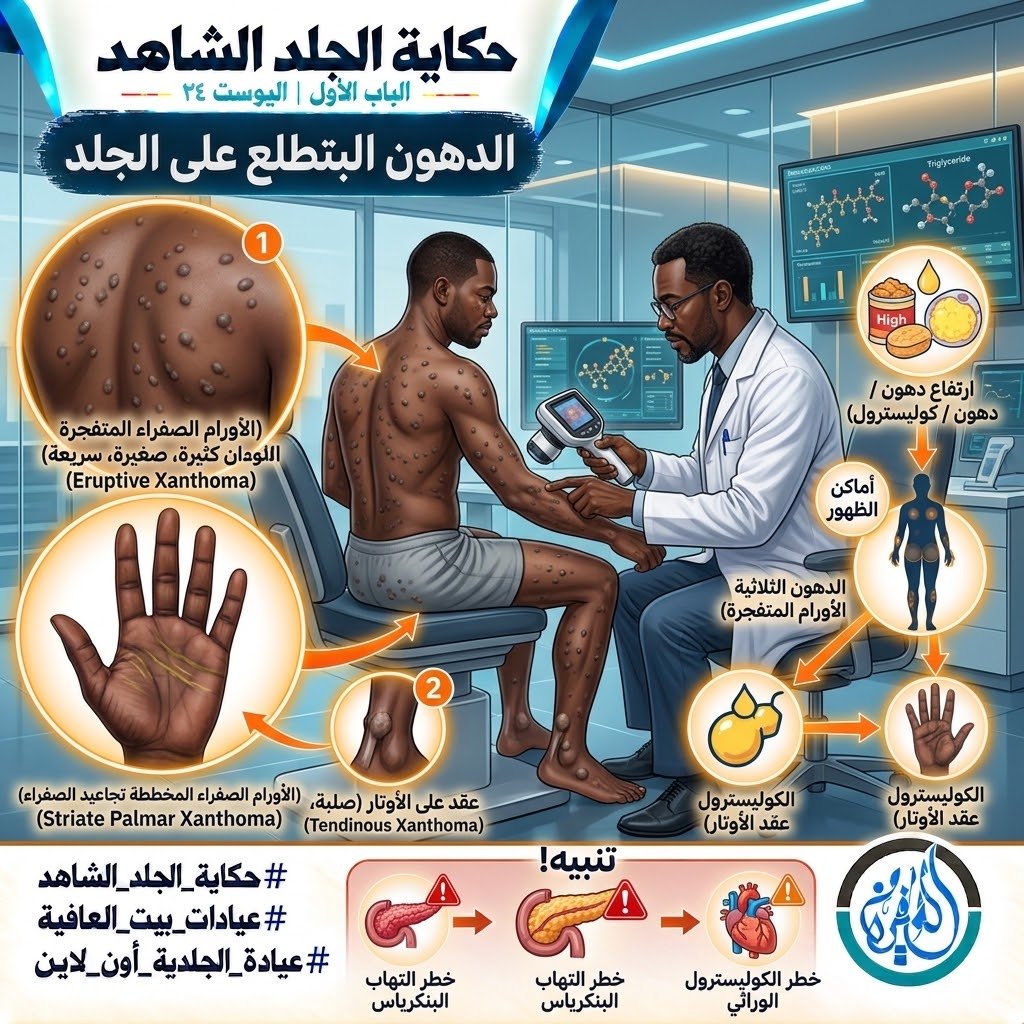 الباب الأول: الدهون البتطلع على الجلد
